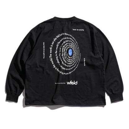 Wide Back-Circle-Print Long Sleeve Tee