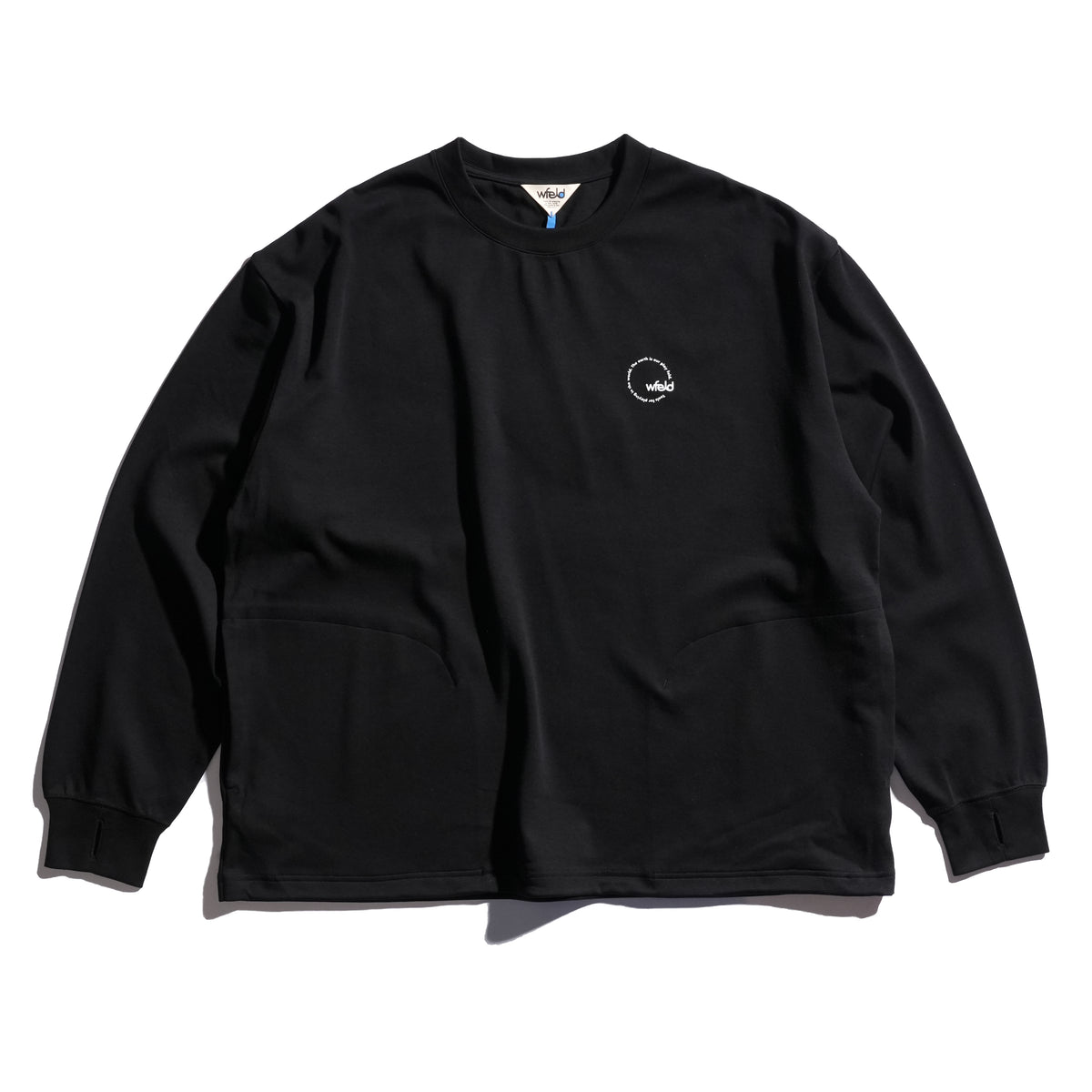 Wide Back-Circle-Print Long Sleeve Tee