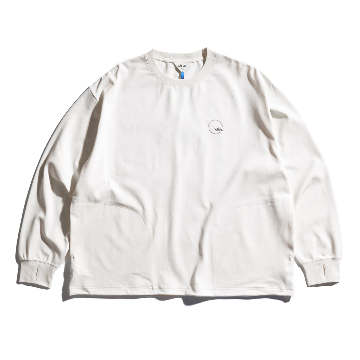 Wide Back-Circle-Print Long Sleeve Tee