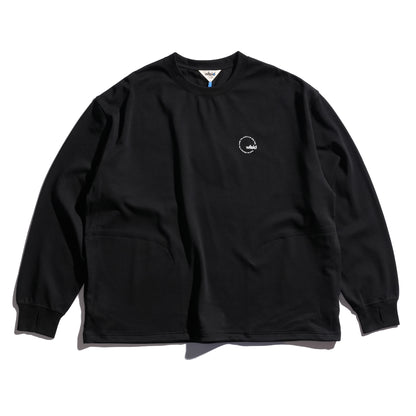 Wide Back-4W-Print Long Sleeve Tee