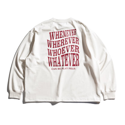 Wide Back-4W-Print Long Sleeve Tee