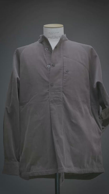 Corduroy Stand-Collar Pullover Shirt