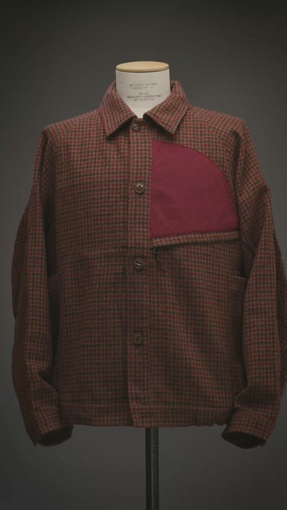 Wool-Nylon Tweed Short Shirt Jacket