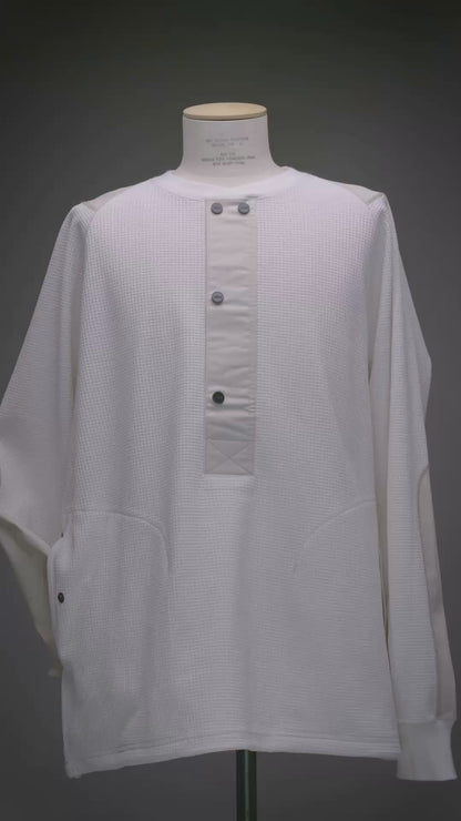 Functional Waffle Henley Shirt