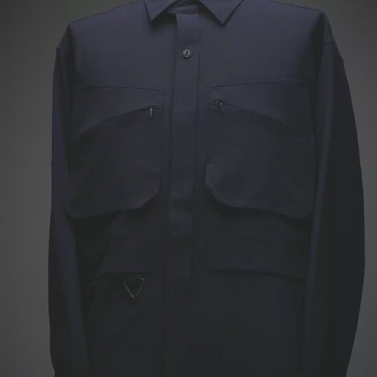 Exhibition video Chambray Standard Shirt_NAVY