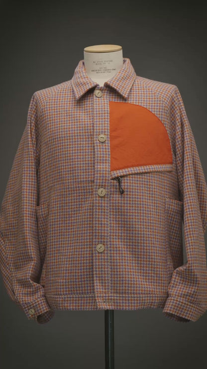 Wool-Nylon Tweed Short Shirt Jacket