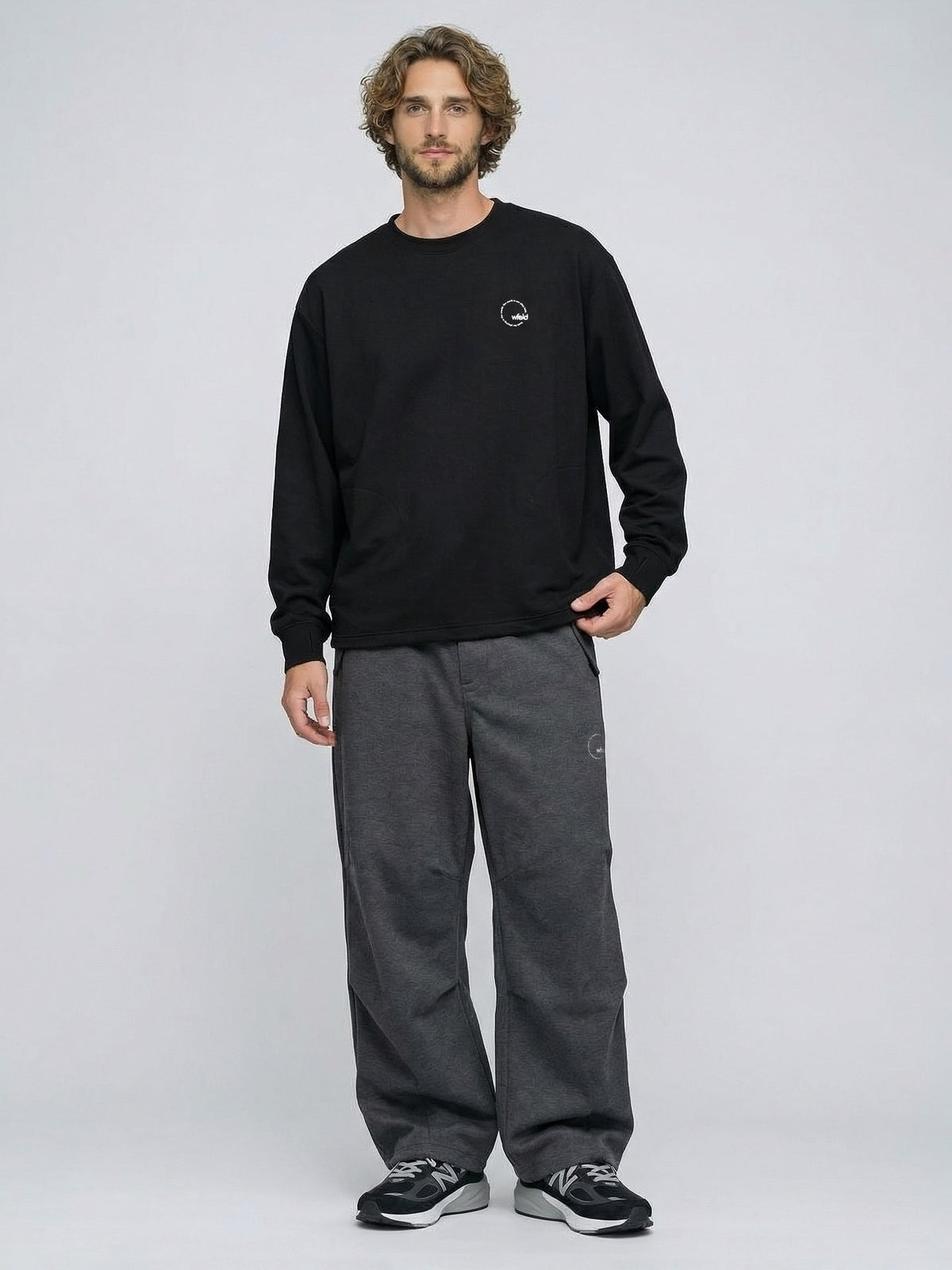 Wide Military Cotton-Nylon Pants