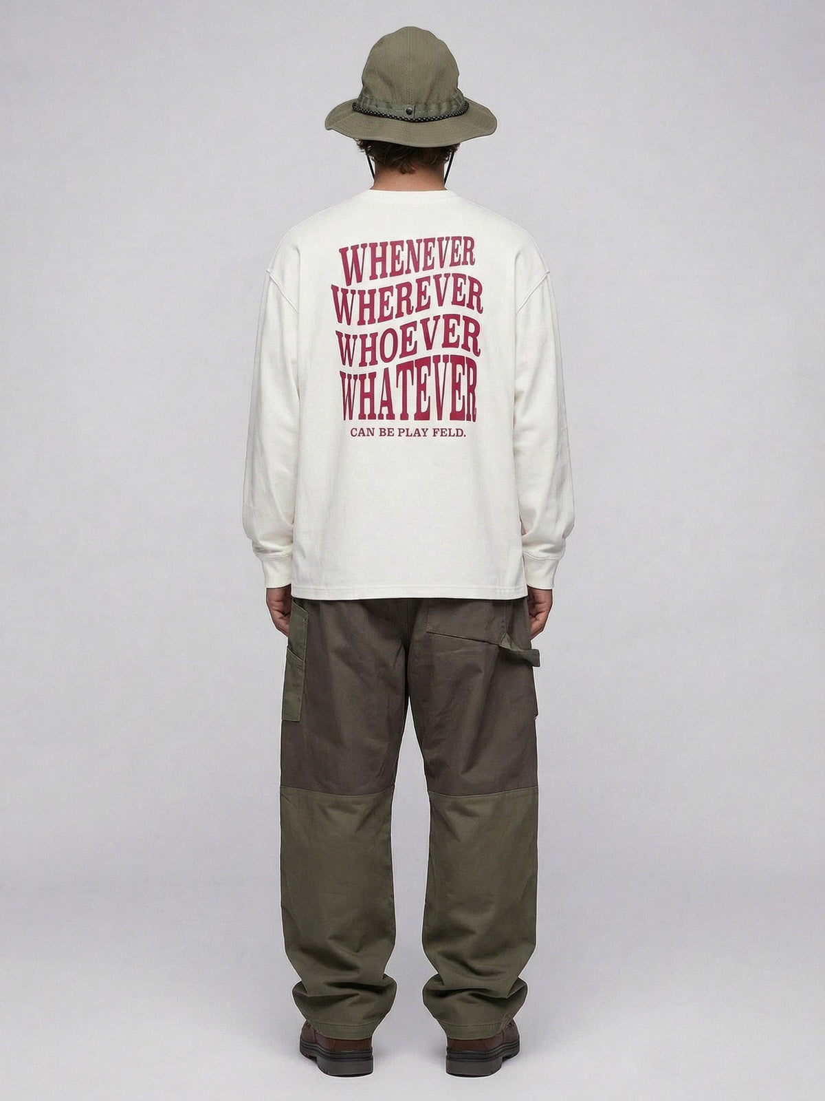 Wide Back-4W-Print Long Sleeve Tee