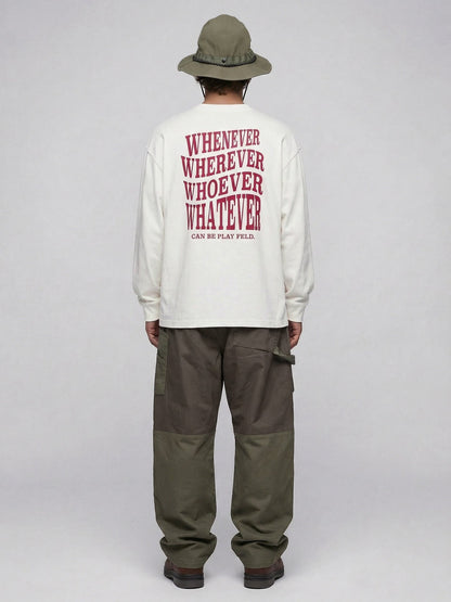 Wide Back-4W-Print Long Sleeve Tee