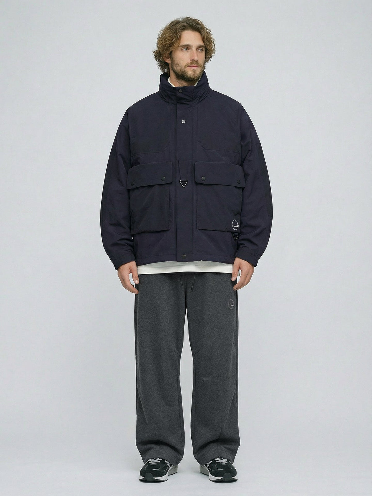 Wide Military Cotton-Nylon Pants