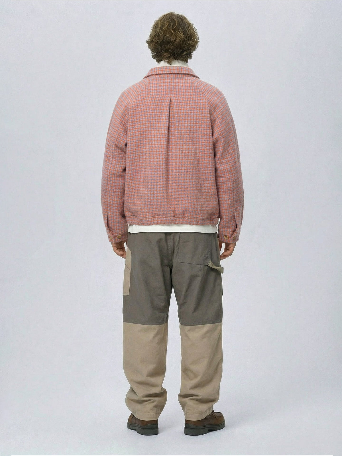 Wool-Nylon Tweed Short Shirt Jacket